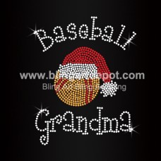 Baseball Grandma Rhinestone Heat Transfers
